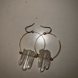 brand new clear gem earrings